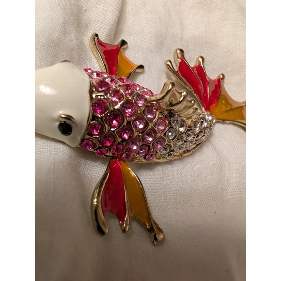 Betsey Johnson Koi Fish Pendant Necklace Y2K Retired Fairycore Cottagecore NWT - Picture 8 of 9